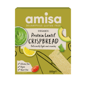 Crispbread proteic cu linte bio 100g Amisa