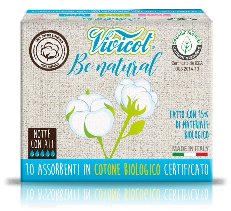 Absorbante de noapte din bumbac ecologic 5 picaturi 10buc Vivicot