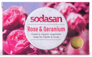 Sapun crema cu trandafir salbatic ecologic 100g Sodasan