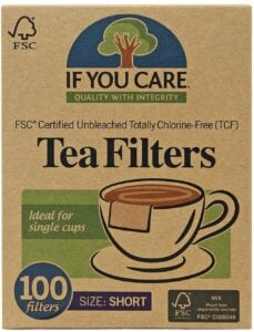 Filtre de ceai scurte nealbite (fara clor) compostabile 100buc If You Care
