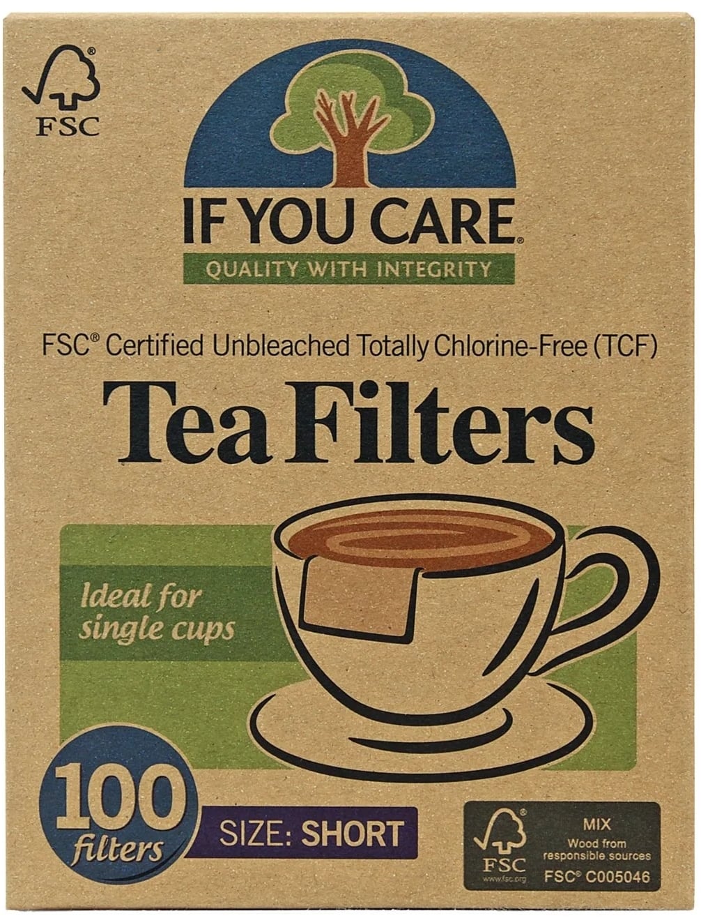 Filtre de ceai scurte nealbite (fara clor) compostabile 100buc If You Care