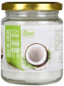 Ulei de cocos virgin presat la rece bio 220ml/202g Obio