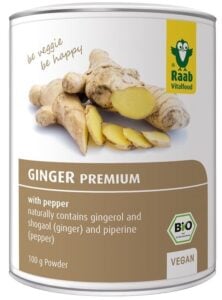 Pudra de ghimbir cu piper premium bio 100g Raab