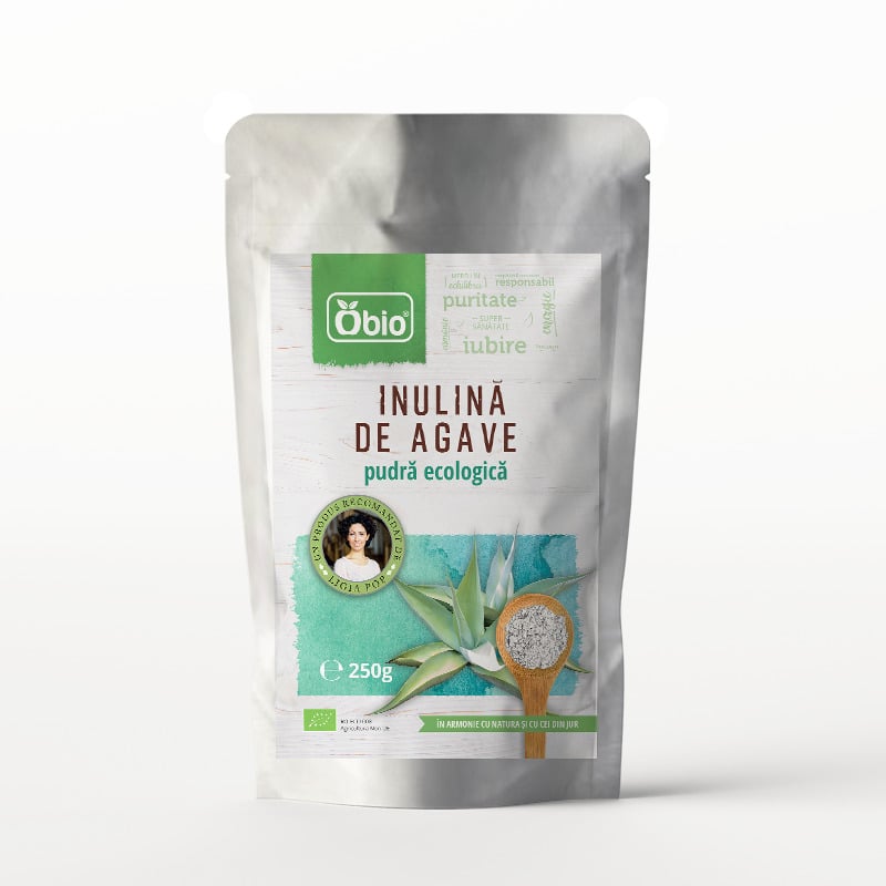 Inulina de agave pudra bio 250g Obio