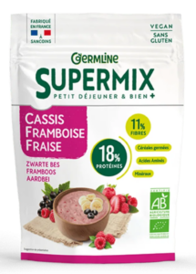 Supermix pentru mic dejun cu coacaze negre, zmeura si capsuni bio 350g Germline