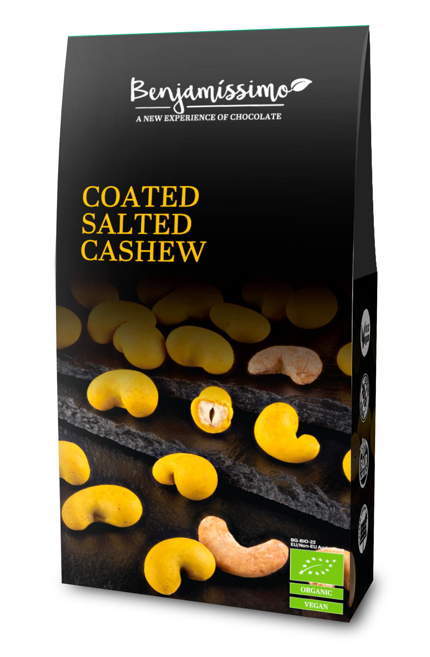 Caju sarat invelit in ciocolata cu turmeric bio 60g Benjamissimo