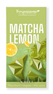 Ciocolata alba cu matcha si lamaie bio 60g Benjamissimo