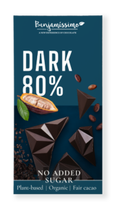 Ciocolata neagra 80% bio 60g Benjamissimo