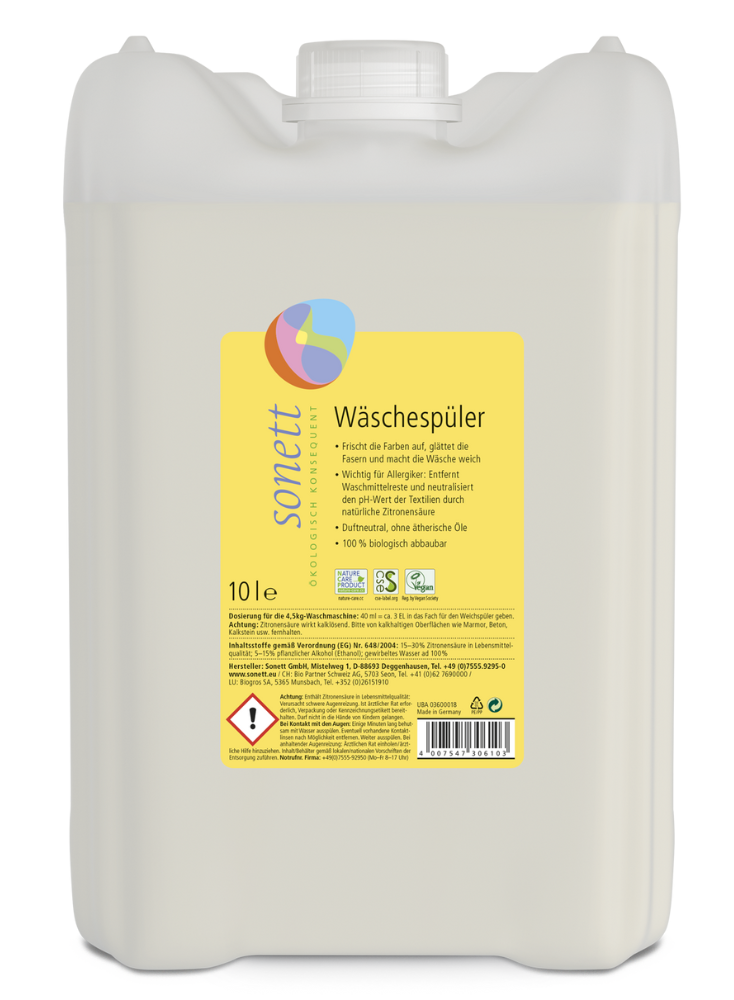Solutie pentru clatirea rufelor ecologica 10l Sonett