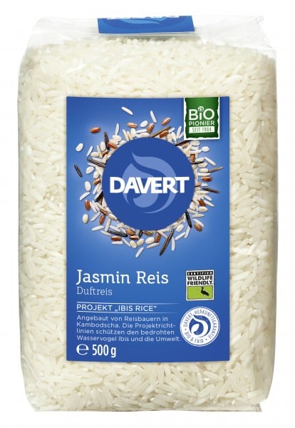 Orez jasmin alb bio wildlife friendly 500g Davert