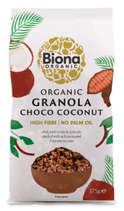 Granola cu ciocolata si cocos bio 375g Biona