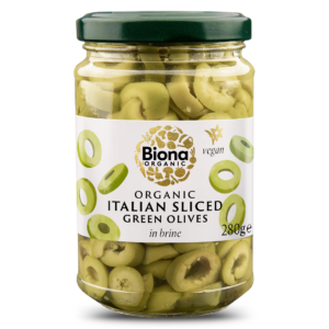 Masline verzi italine feliate in saramura bio 280g Biona