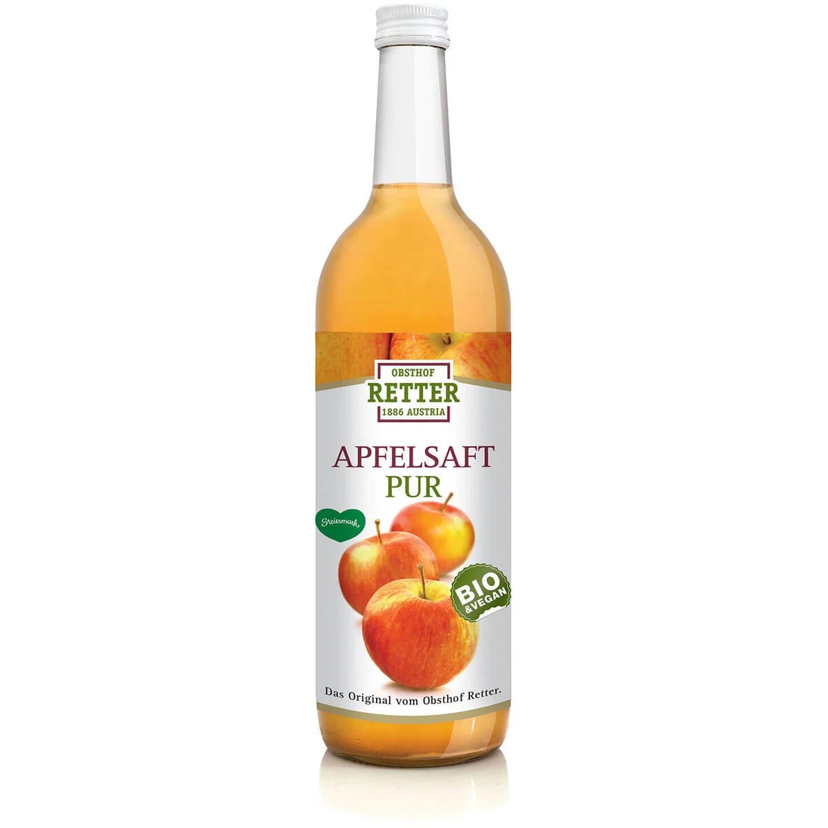 Suc de mere pur bio 750ml Retter