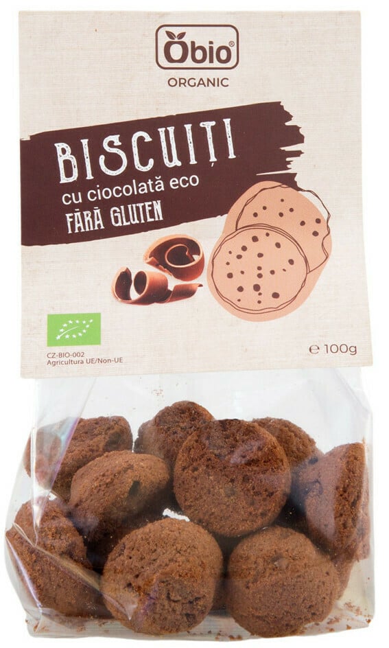 Biscuiti cu ciocolata bio 100g Obio