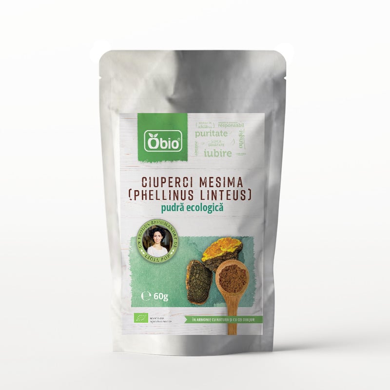 Ciuperci mesima (phellinus linteus) pudra bio 60g Obio