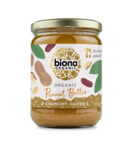 Crema de arahide crunchy bio cu sare 500g Biona