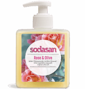 Sapun lichid cu trandafir si masline ecologic 300ml Sodasan
