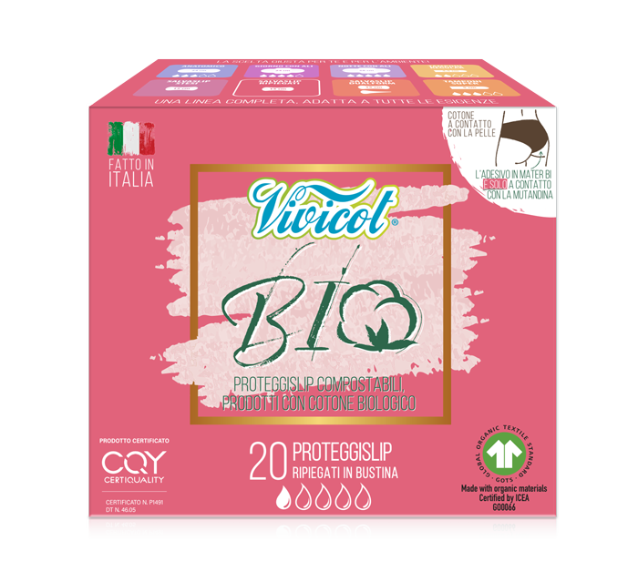 Protej slip din bumbac compostabil ecologic 1 picatura 20buc Vivicot