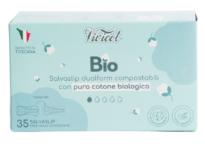 Protej slip dual form din bumbac compostabil ecologic 1 picatura 35buc Vivicot