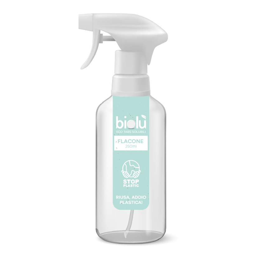 Recipient reutilizabil din plastic pentru tabletele de curatat 250ml Biolu
