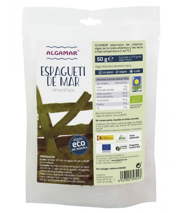 Alge sea spaghetti bio 50g Algamar