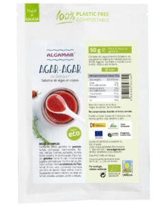Agar agar fulgi bio 50g Algamar