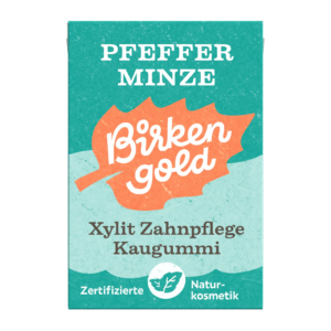 Guma de mestecat cu menta 20 drajeuri 28g Birkengold