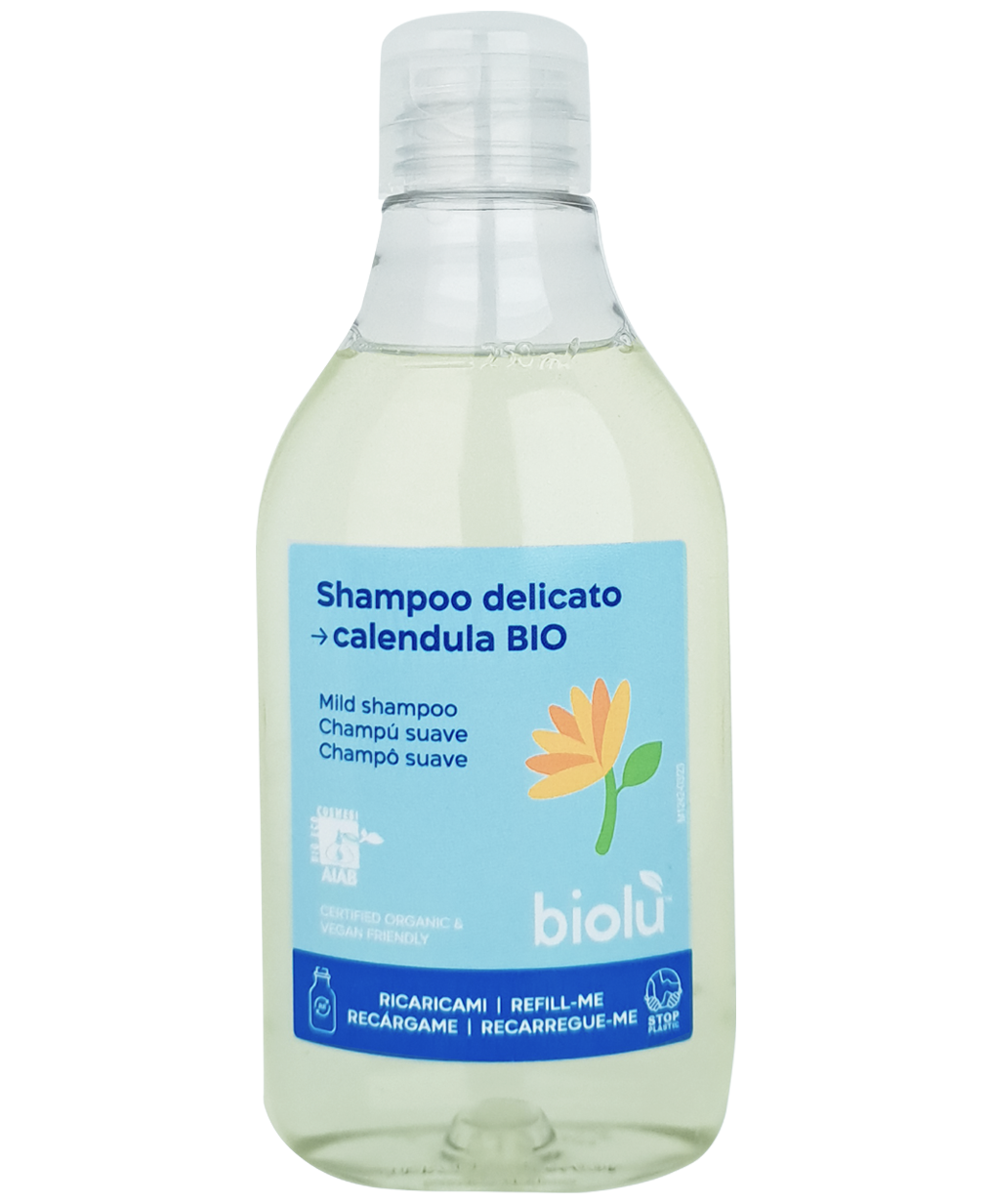 Sampon cu flori de portocal si galbenele ecologic 250ml Biolu