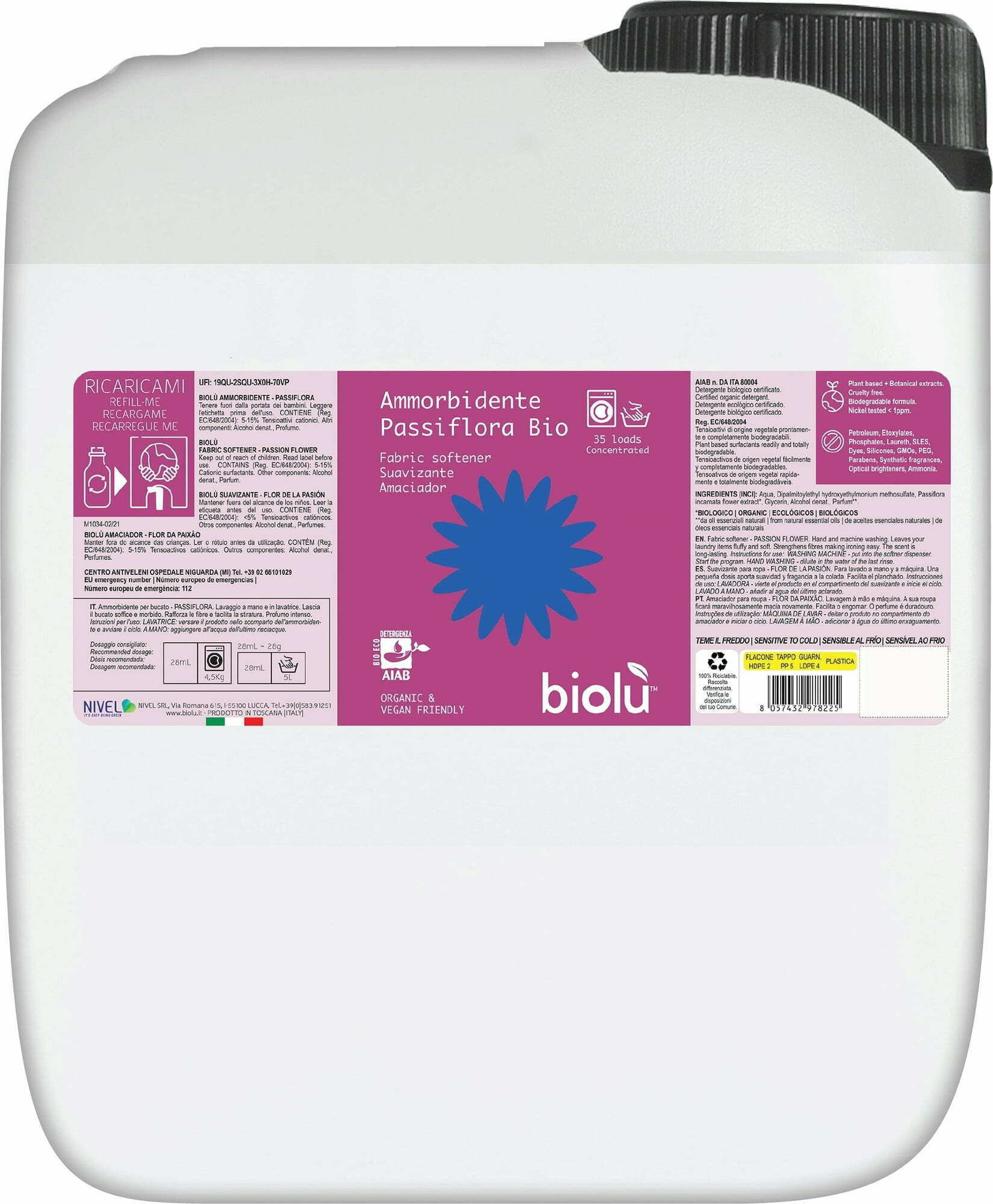 Balsam de rufe cu passiflora ecologic 5l Biolu