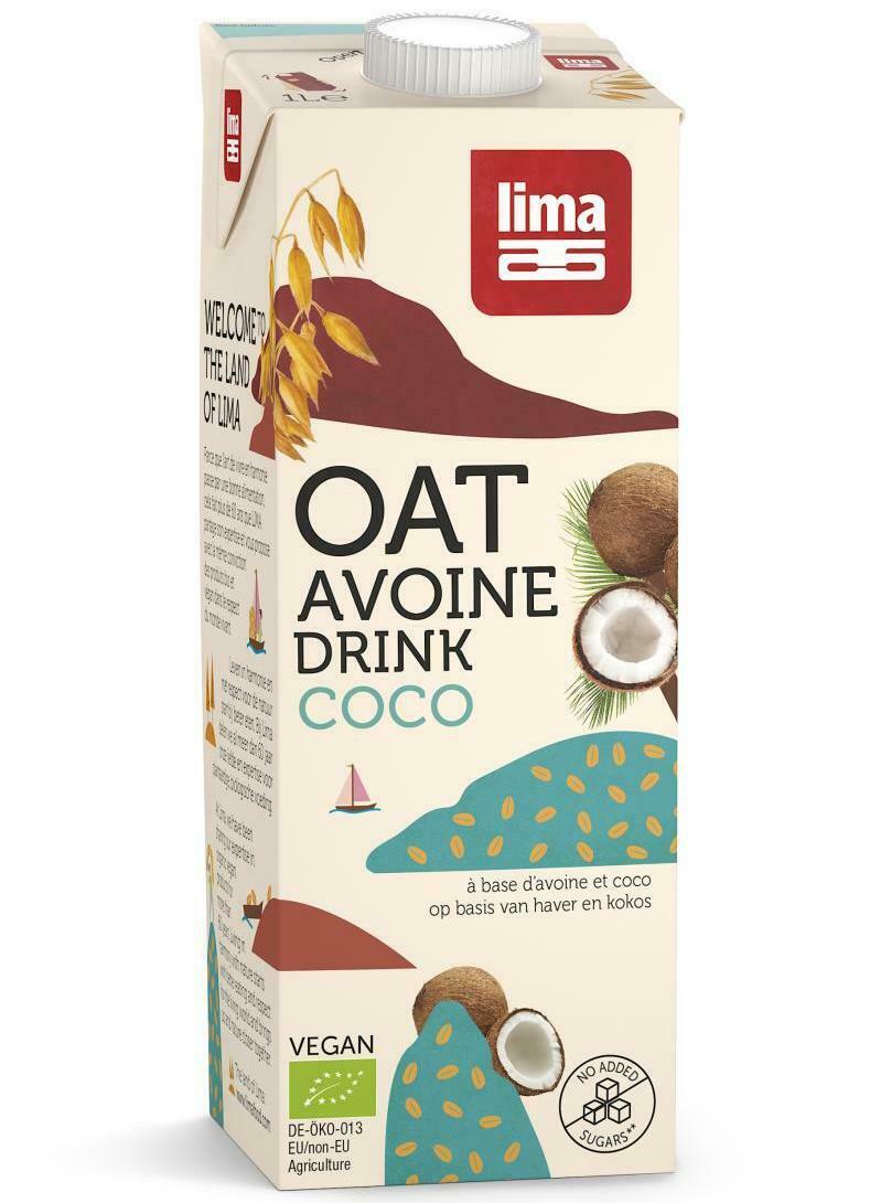 Bautura vegetala de ovaz cu cocos bio 1l Lima