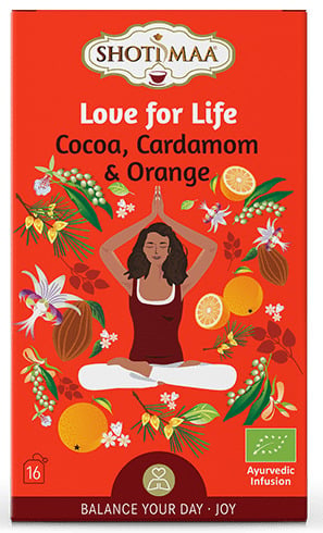 Ceai balance your day - love for life - cacao, cardamom si portocala bio 16dz x 2g 32g Shotimaa