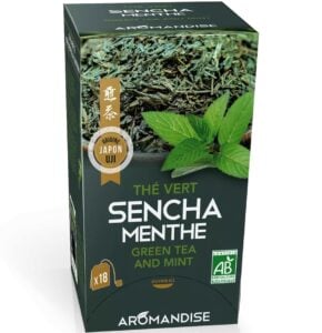 Ceai verde sencha cu menta bio 18dz x 2g 36g Aromandise
