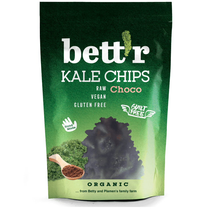 Chips din kale cu ciocolata bio 30g Bettr