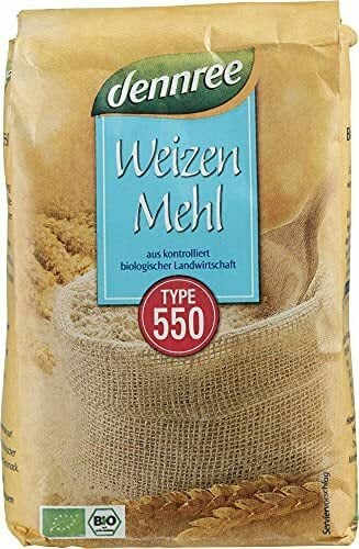 Faina alba de grau tip 550 bio 1kg Dennree