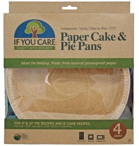 Forme de copt rotunde din hartie nealbita (fara clor) pentru tarte 4buc If You Care