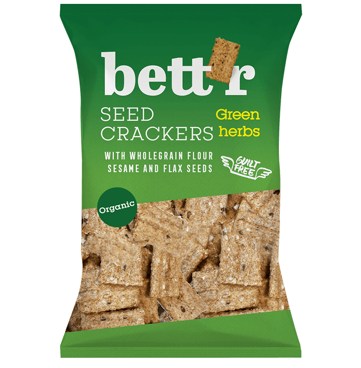 Crackers integrali cu ierburi bio 150g Bettr