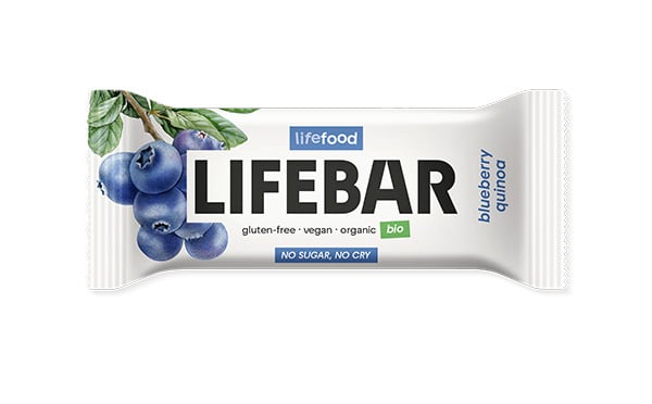 Baton cu afine si quinoa bio 40g Lifebar