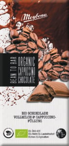 Ciocolata cu lapte si crema de cappuccino bio 100g Meybona