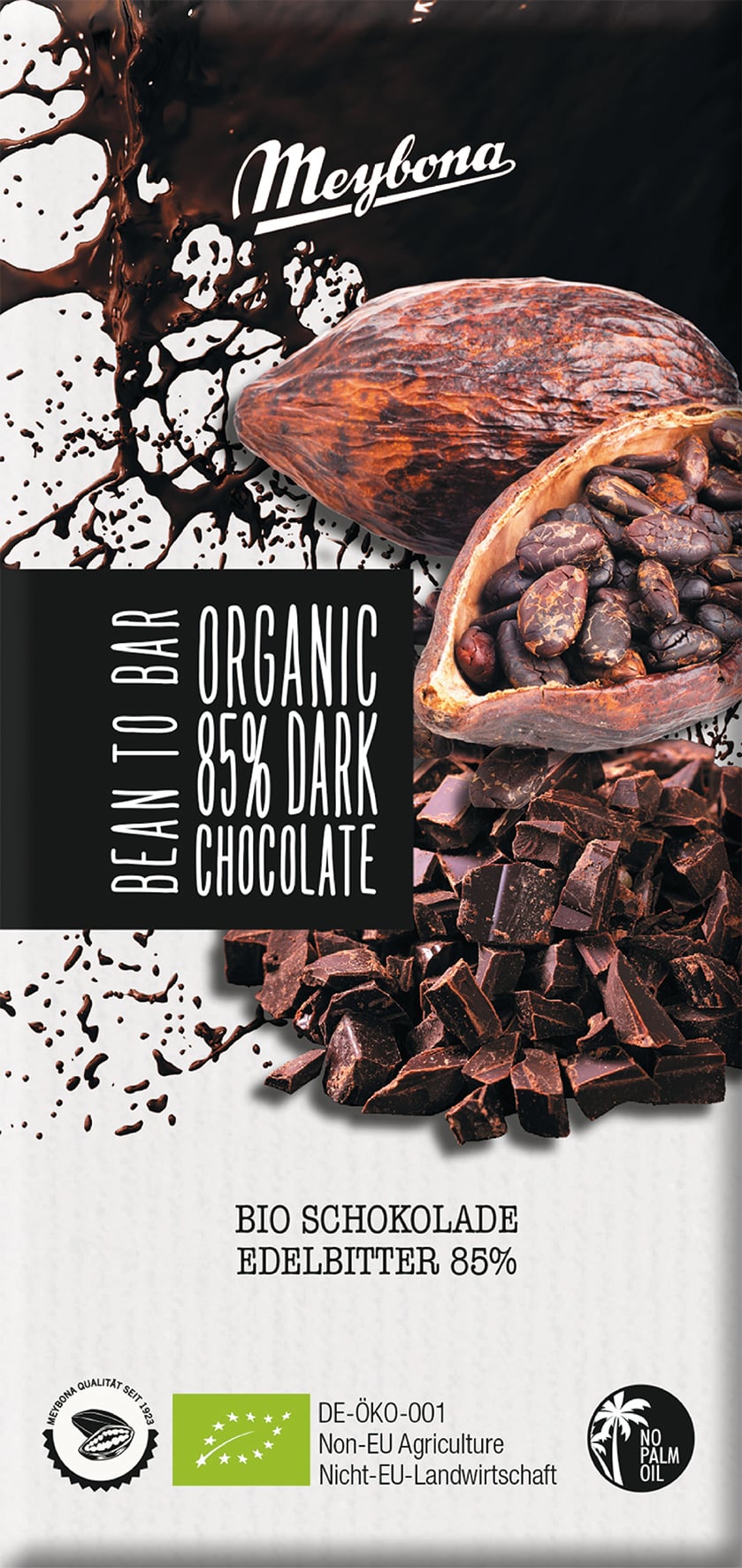 Ciocolata neagra 85% bio 100g Meybona