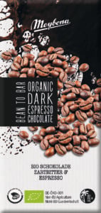 Ciocolata neagra cu espresso nibs bio 100g Meybona