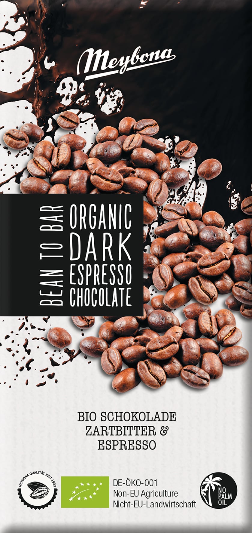 Ciocolata neagra cu espresso nibs bio 100g Meybona