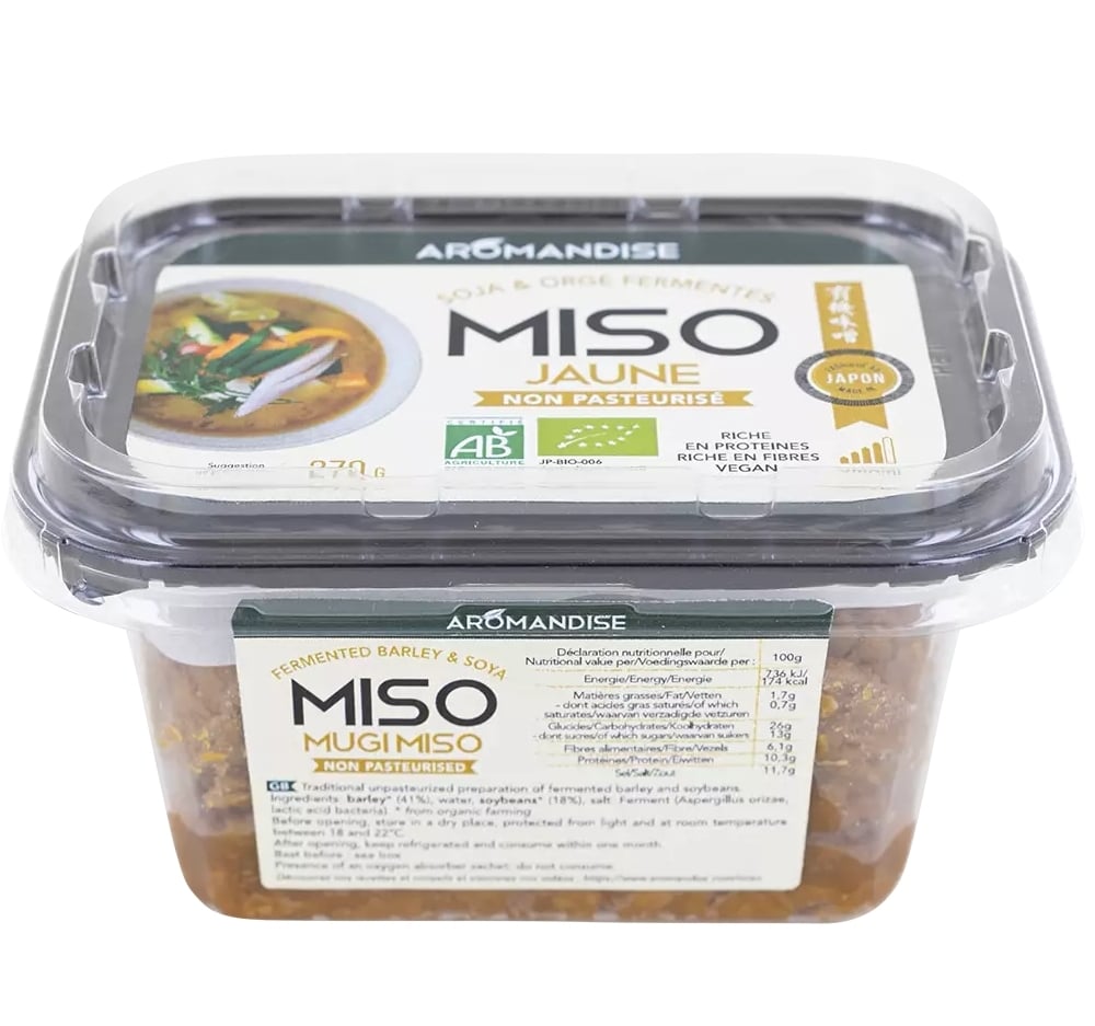 Pasta miso galbena bio 270g Aromandise