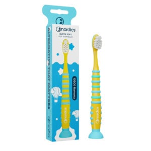 Periuta de dinti pentru copii 10500 filamente - super moale - +4 ani - galben Nordics
