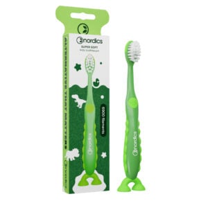 Periuta de dinti pentru copii 6900 filamente - super moale - + 2 ani - verde  Nordics