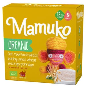 Porridge din 5 cereale ovaz, hrisca, orz, spelta si secara bio 6+ luni 200g Mamuko