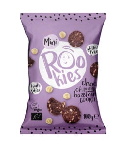 Rookies mini cu ciocolata si alune bio 100g Rookies