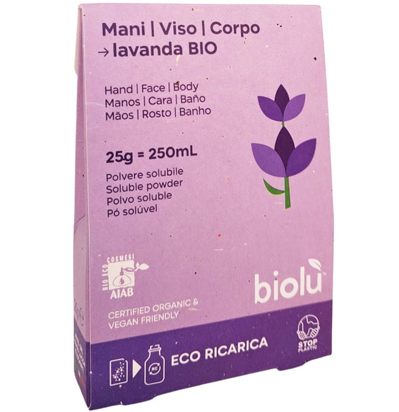 Sapun lichid cu lavanda pudra - refill ecologic 25g Biolu