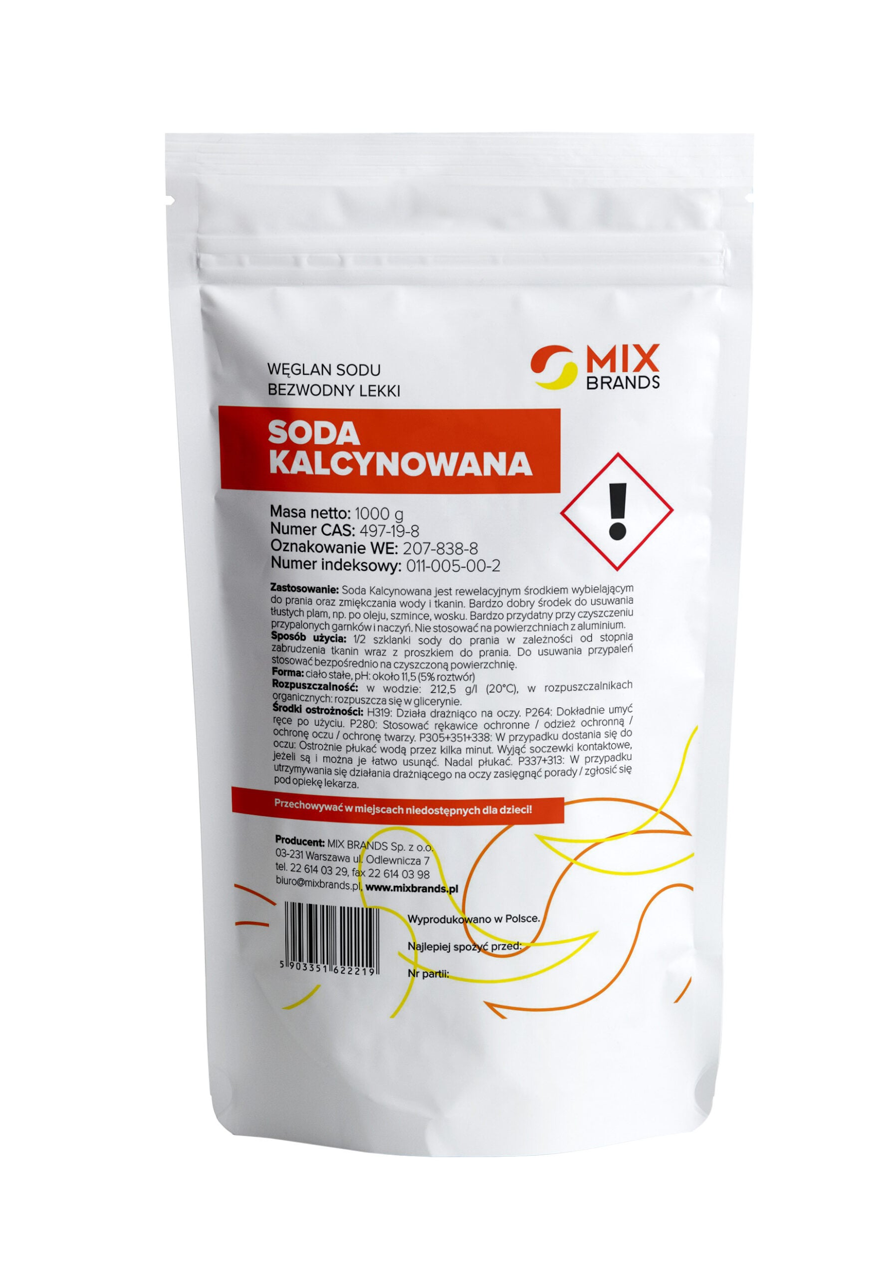 Soda calcinata - carbonat de sodiu 1kg Mix Brands