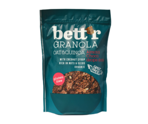 Granola cu migdale si bucati de ciocolata neagra bio 300g Bettr