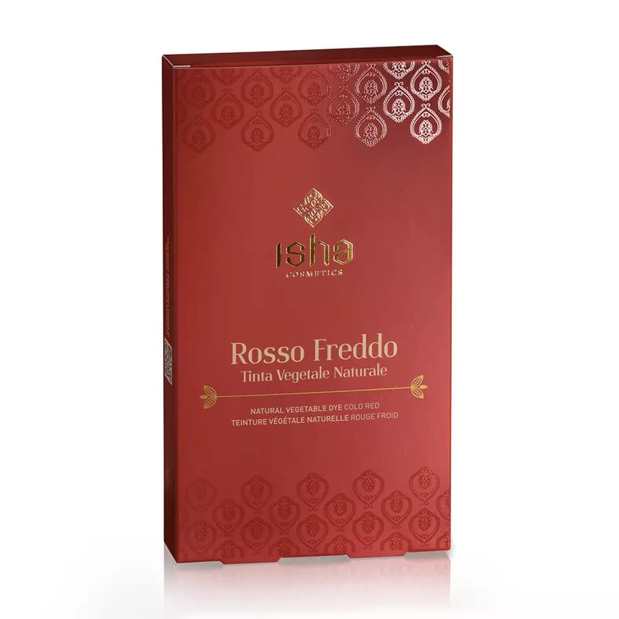 Vopsea de par naturala rosu - rece 100g Isha